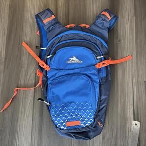 High Sierra Cragin Hydration Packs 2L Hiking Backpack Blue Orange